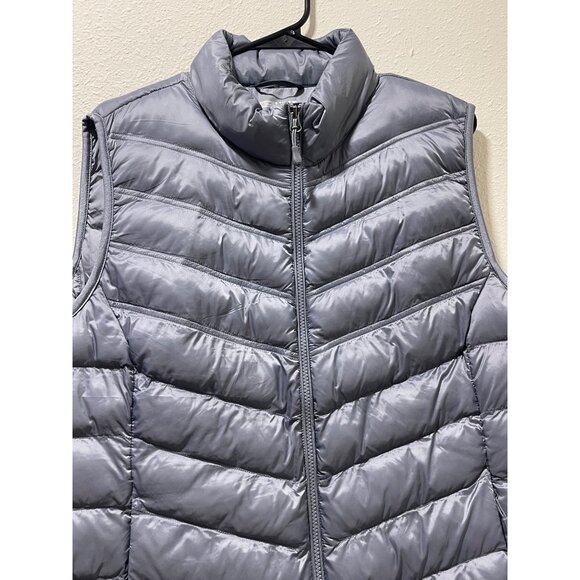 32 Degrees Heat Women's Gray Puffer Vest XXL Lightweight NWOT - Picture 3 of 9